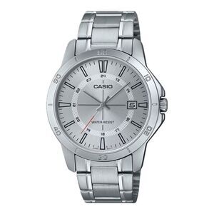Casio Men’s Silver Dial Stainless Steel Bracelet Watch – Casio MTP‑V004D‑7CUDF